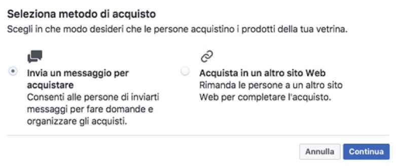 Vendere su Facebook con sito e-commerce vendere con facebook senza sito e-commerce