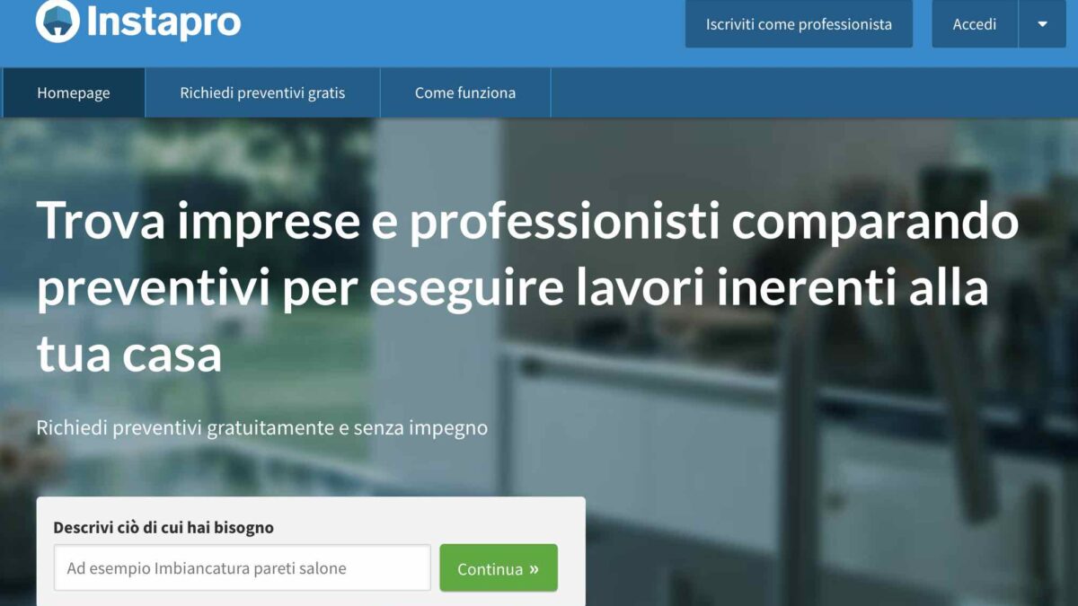 instapro portale professionisti della casa